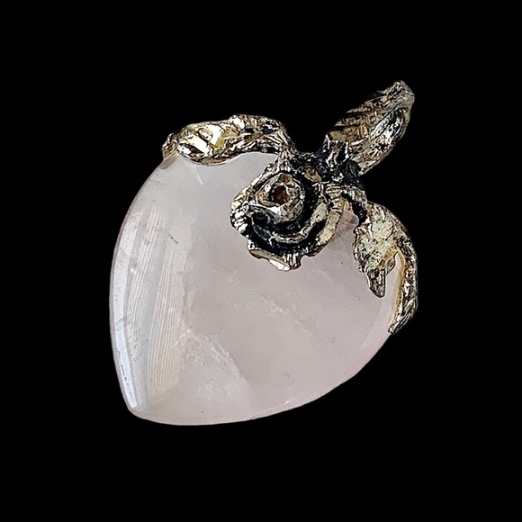 925 Sterling Silver Pendant Rose Quartz - Picture 3 of 5